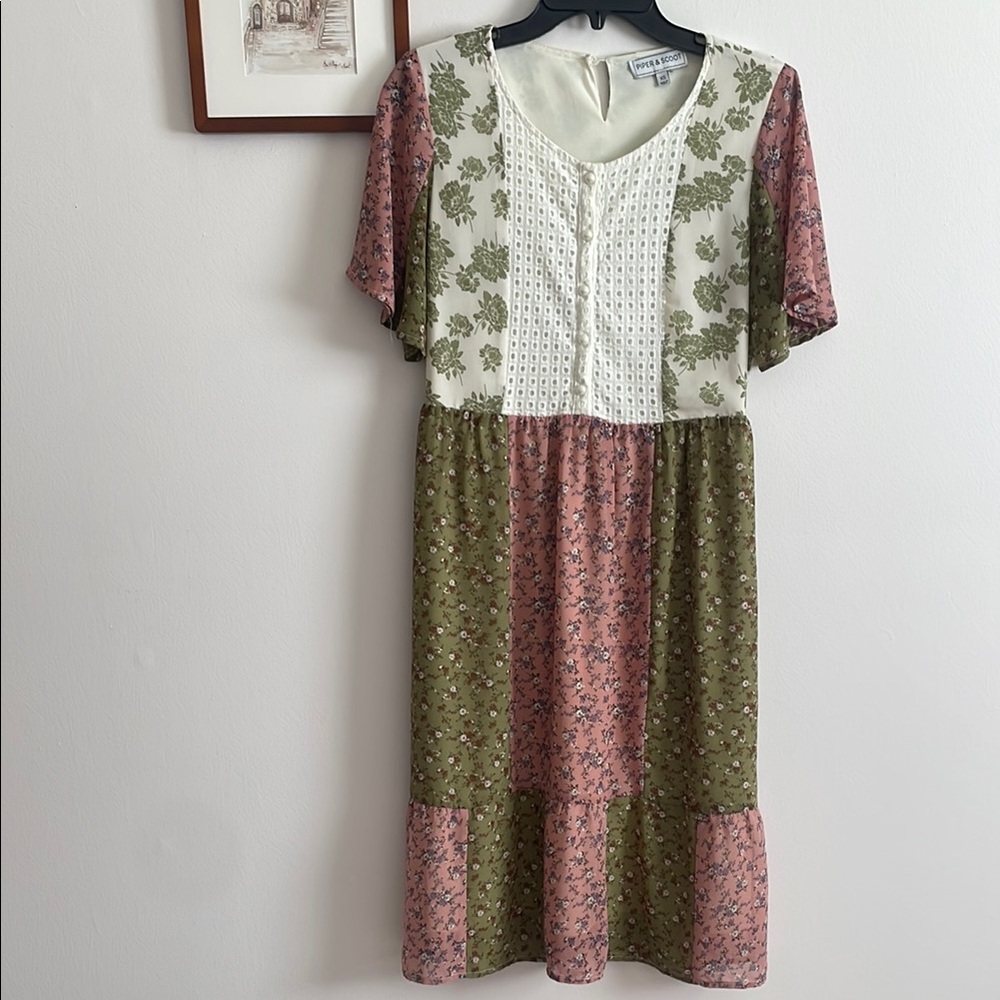 Vintage Floral Patchwork Dress